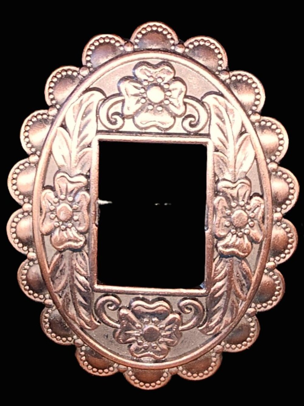 SCARF SLIDE Oval COPPER "Buckle" style NEW by Ornaments Collection